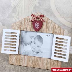 Personalised Photo Gifts - Customized House Shaped Wooden Frame