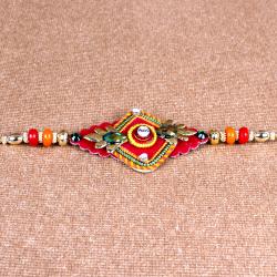 Handmade Rakhis - Colored Beads Design Rakhi