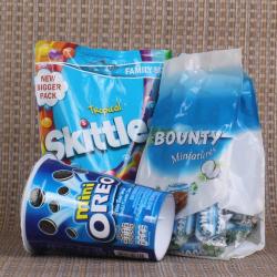 Baby Shower Gifts for Wife - Bounty and Skittles Mini Oreo Combo