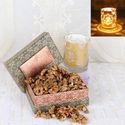 Diwali Dry Fruits - Walnut Dry Fruit with Shadow Diya