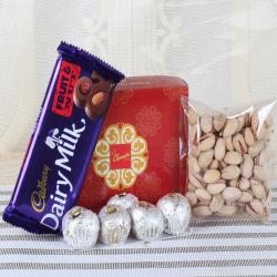 Durga Puja - Delicious Sweets Healthy Pista with Chocolates