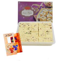 Diwali Card with Soan Papdi