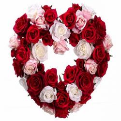 Valentine Heart Shaped Rose Arrangements - Love Heart Valentine Gifts