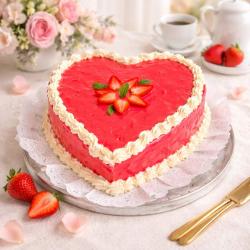 Cake for Her - Heart Shape Strawberry Cake