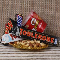 Send Chocolates Gift Toblerone Treat with Dryfruit Hamper To Hyderabad