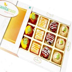 Assorted Sweets - Ghasitaram Gifts Sweets - Assorted Exotic Mix Sweets 12 pcs