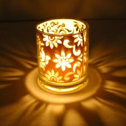 Home Decor Gifts Online - Designer Shadow Glass Diya