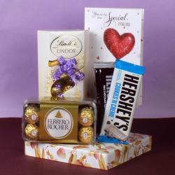 Valentine Chocolates Gifts - Imported Chocolates Love Combo