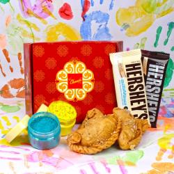 Holi Gift Hampers - Delicious Gujia with Hershey Chocolate Bars for Holi