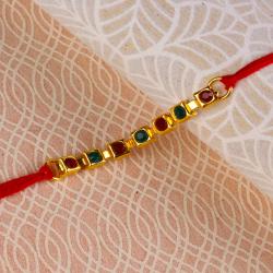 Send Rakhi Gift Multi Stone Bracelet Rakhi Thread To Bhubaneshwar