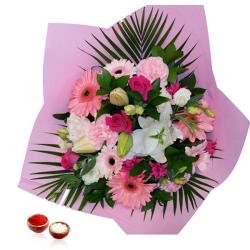 Bhai Dooj Tikka - Bhai Dooj Exclusive Flowers Bouquet
