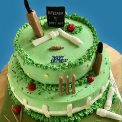 Cricket Cake - 3 Kg 2 Tier Cricket Theme Cake