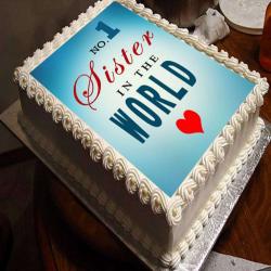 Send Personalized Photo Cake For Sister To Nilgiris