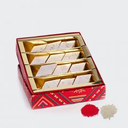 Bhai Dooj Gifts to Visakhapatnam - Exclusive Bhaidooj Kaju Katli Box