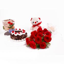 Cakes with Greeting Cards - Adorable Love Combo