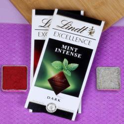 Bhai Dooj Chocolates - Lindt Excellence Two Bars for Bhaidooj Gift