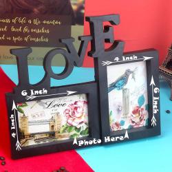 Valentines Photo Frames - Two Photo Love Collage Frame