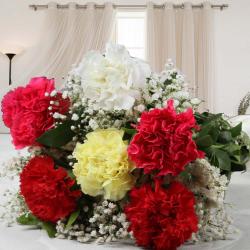 Send Charming Colorful Carnations Bouquet To Chennai