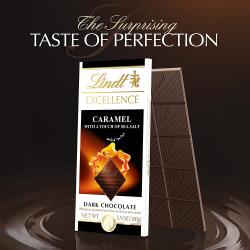 Imported Chocolates - Lindt Excellence Dark Caramel with a Touch of Sea Salt