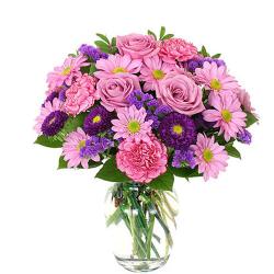 Mix Flowers - Elegant Pink flower Vase