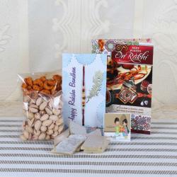 Rakhi With Cards - Classic Traditional Gift for Bhai