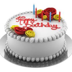 Eggless Cakes - Eggless Vanilla Birthday Cake
