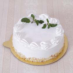 Half Kg Almond White Forest Cake