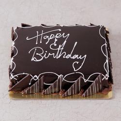 Send Birthday Gift Square Shape Dark Chocolate Happy Birthday Cake To Ahmedabad