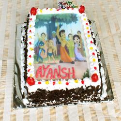 Chota Bheem Cakes - Black Forest Photo Cake