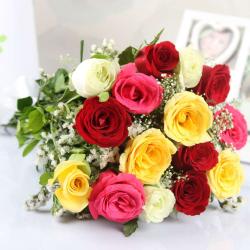 Fathers Day Flowers - Beautiful Mix Roses Bouquet