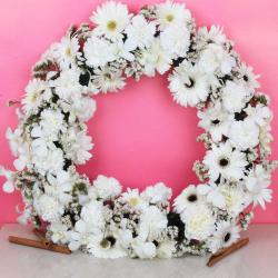 Condolence Gifts for Friend - Fresh Flowers Sympathy Wreath