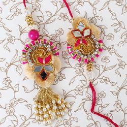 Handpicked Rakhi Gifts - Gorgeous Design Bhaiya Bhabhi Rakhi