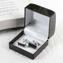 Gifts for Him - Formal Ractangle Patterned Cufflinks