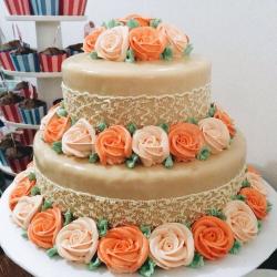 Anniversary Cakes - Exotic 2 Tier Chocolate Cake