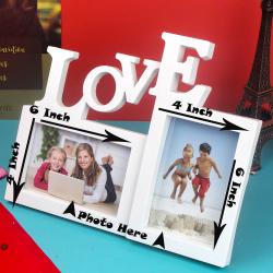 Valentines Photo Frames - Double Photo Love Collage Frame