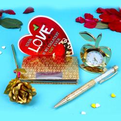 Romantic Gift Hampers for Him - Golden Shine of Love Hamper