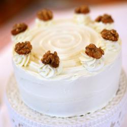 Send Anniversary Gift Round Shape Walnut Cake To Bokaro