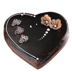 Missing You Gifts for Girlfriend - Dark Chocolate Heart Shape Cake