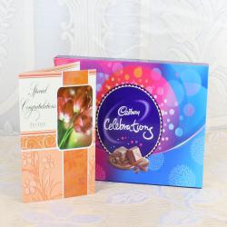 Indian Chocolates - Congratulations Greeting Card with Cadbury Celebration Box