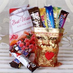 Imported Chocolates - Assorted Imported Bars with Greeting Card Online