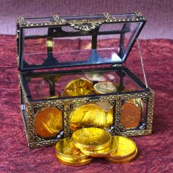 Anniversary Gifts for Special Ones - Gold Coin Chocolates Treasure Box