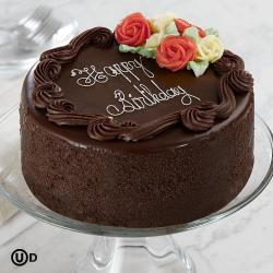 Premium Cakes - Happy Birthday 2 Kg Dark Chocolate Cake