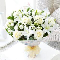 Condolence Gifts for Coworkers - White Flowers Bouquet