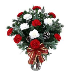 Thanksgiving Day - Premium Carnations Vase