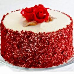 Fathers Day Cakes - Tempting Round Shape Red Velvet Cake
