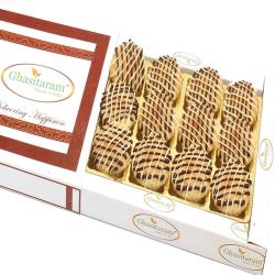 Cookies - Baked Almond Anjeer Chocolate Biscuits in White Box