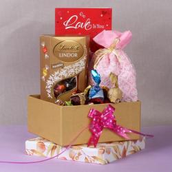 Valentines Romantic Chocolate Hampers - Valentine Lindt Lindor Mix Chocolate Treat