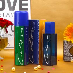 Send Wedding Gift Benetton Colour Perfume and Deodorant Combo To Hyderabad