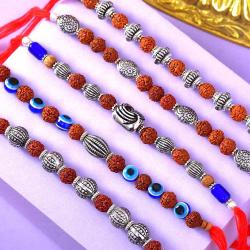 Rakhi to USA - RUDRAKSH RAKHI SET OF 5