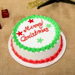 Christmas Cakes - Merry Christmas Vanila Cream cake